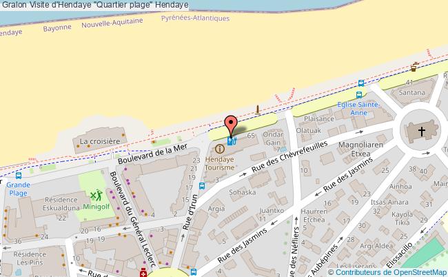 plan Visite D'hendaye "quartier Plage" Hendaye