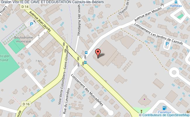 plan Visite De Cave Et DÉgustation Cazouls-lès-Béziers