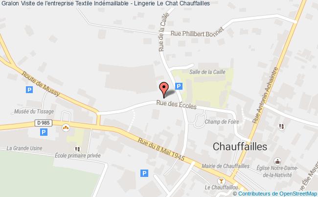 plan Visite De L'entreprise Textile Indémaillable - Lingerie Le Chat Chauffailles