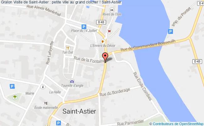 plan Visite De Saint-astier : Petite Ville Au Grand Clocher ! Saint-Astier