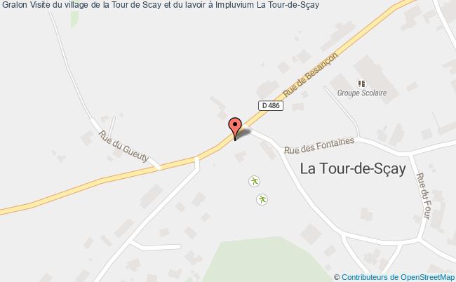 plan Visite Du Village De La Tour De Scay Et Du Lavoir à Impluvium La Tour-de-Sçay