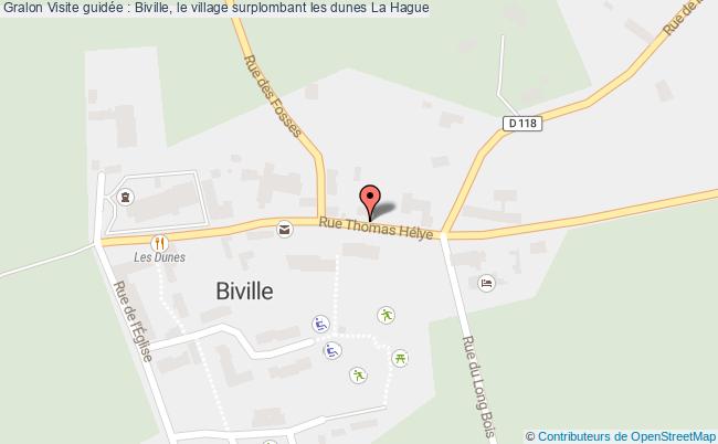 plan Visite Guidée : Biville, Le Village Surplombant Les Dunes Teurthéville-Hague