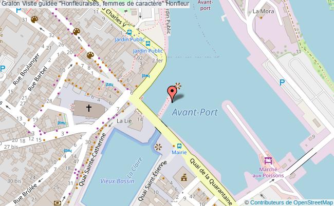 plan Visite Guidée "honfleuraises, Femmes De Caractère" Honfleur