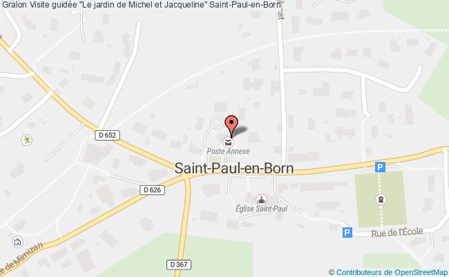 plan Visite Guidée "le Jardin De Michel Et Jacqueline" Saint-Paul-en-Born