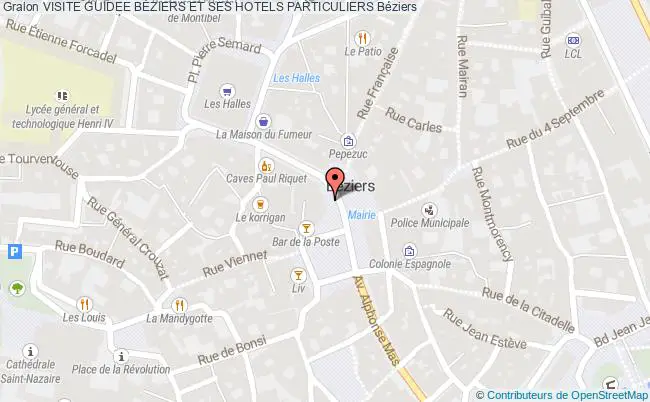 plan Visite Guidee BÉziers Et Ses Hotels Particuliers Béziers