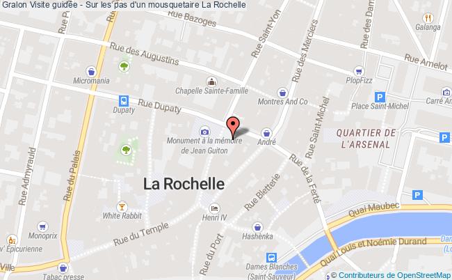 plan Visite Guidée - Sur Les Pas D'un Mousquetaire La Rochelle