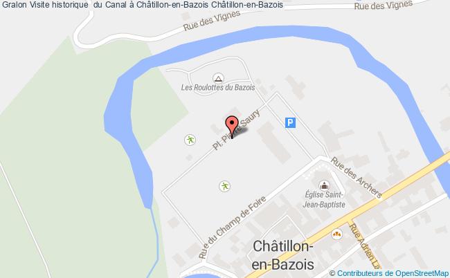 plan Visite Historique  Autour Du Canal à Châtillon-en-bazois Châtillon-en-Bazois