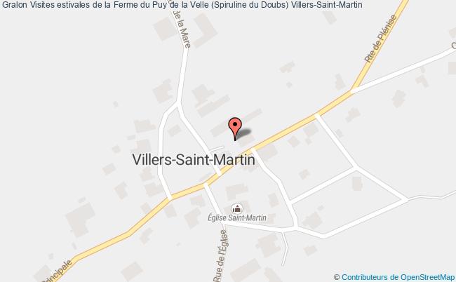plan Visites Estivales De La Ferme Du Puy De La Velle (spiruline Du Doubs) Villers-Saint-Martin