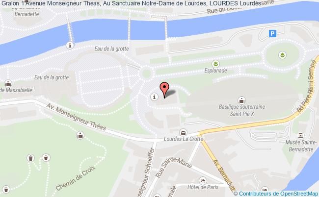 plan 1 Avenue Monseigneur Theas, Au Sanctuaire Notre-Dame de Lourdes, LOURDES 