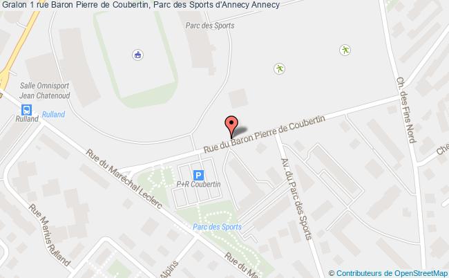 plan 1 rue Baron Pierre de Coubertin, Parc des Sports d'Annecy 