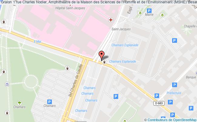 plan 1 rue Charles Nodier, Amphithéâtre de la Maison des Sciences de l’Homme et de l’Environnement (MSHE) 