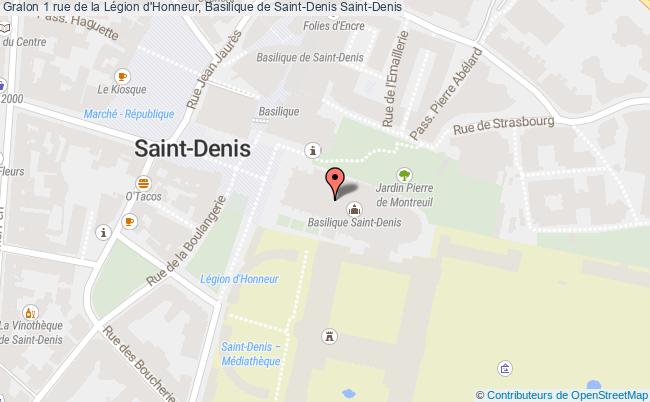 plan 1 rue de la Légion d'Honneur, Basilique de Saint-Denis 