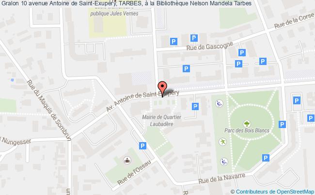 plan 10 avenue Antoine de Saint-Exupéry, TARBES, à la Bibliothèque Nelson Mandela 