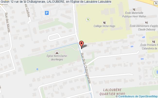 plan 12 rue de la Châtaigneraie, LALOUBERE, en l'Église de Laloubère 