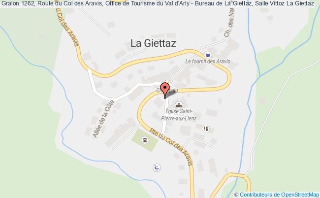 plan 1262, Route du Col des Aravis, Office de Tourisme du Val d'Arly - Bureau de La Giettaz, Salle Vittoz 