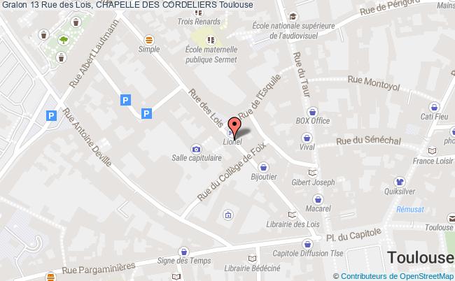 plan 13 Rue des Lois, CHAPELLE DES CORDELIERS 