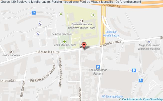 plan 130 Boulevard Mireille Lauze, Parking hippodrome Pont de Vivaux 
