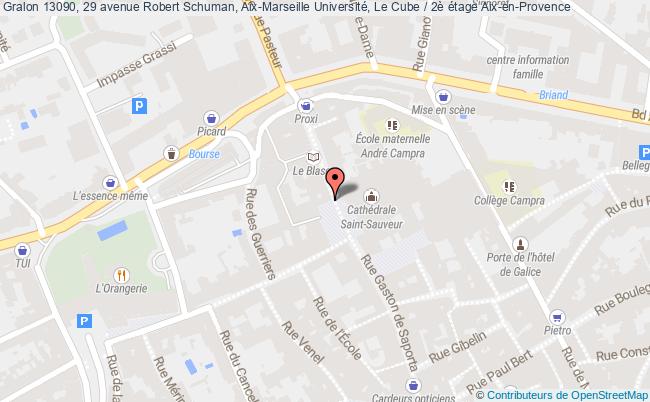 plan 13090, 29 avenue Robert Schuman, Aix-Marseille Université, Le Cube / 2è étage 