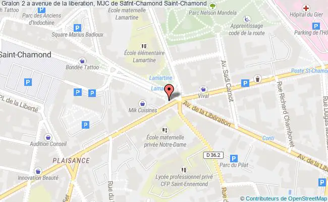 plan 2 a avenue de la liberation, MJC de Saint-Chamond 