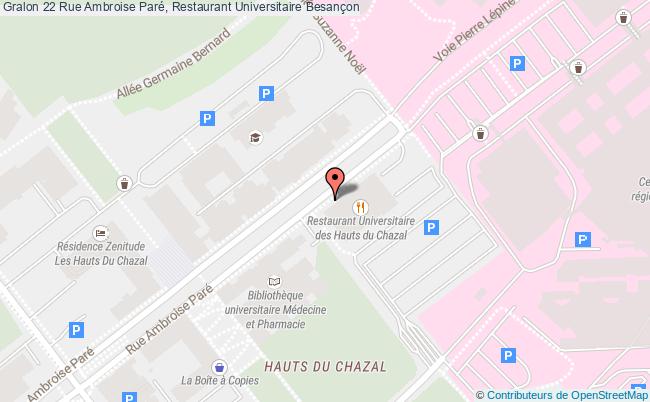 plan 22 Rue Ambroise Paré, Restaurant Universitaire 