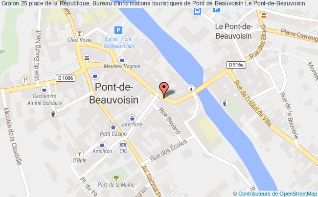 plan 25 place de la République, Bureau d'informations touristiques de Pont de Beauvoisin 