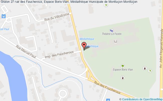 plan 27 rue des Faucheroux, Espace Boris-Vian, Médiathèque municipale de Montluçon 