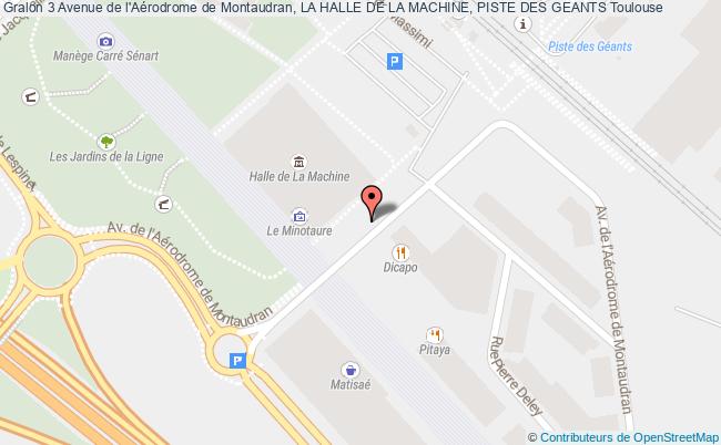 plan 3 Avenue de l'Aérodrome de Montaudran, LA HALLE DE LA MACHINE, PISTE DES GEANTS 