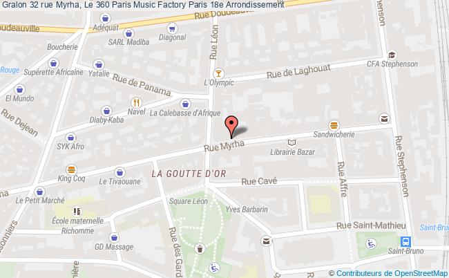 plan 32 rue Myrha, Le 360 Paris Music Factory 