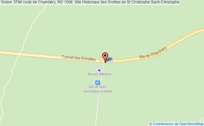 plan 3796 route de Chambéry, RD 1006, Site Historique des Grottes de St Christophe 