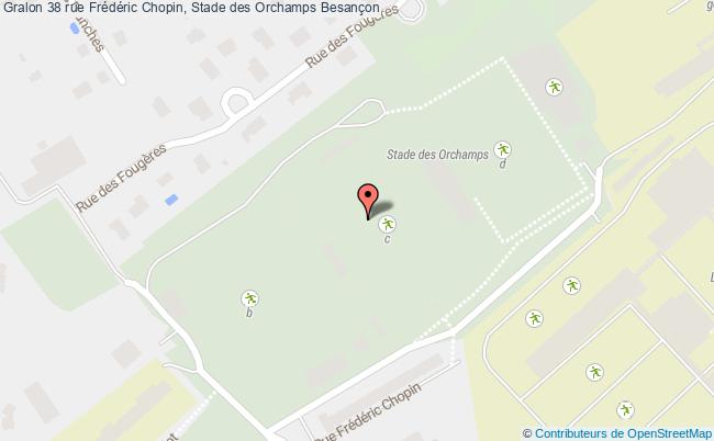 plan 38 rue Frédéric Chopin, Stade des Orchamps 
