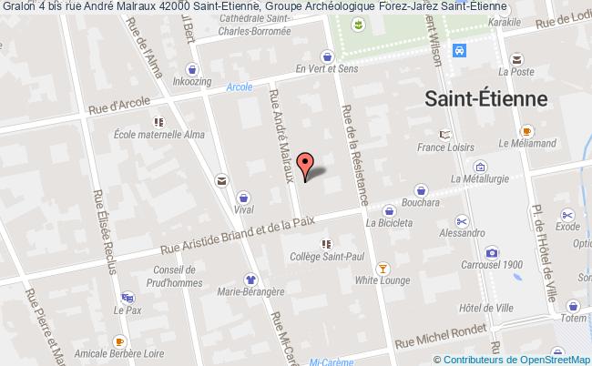 plan 4 bis rue André Malraux 42000 Saint-Etienne, Groupe Archéologique Forez-Jarez 