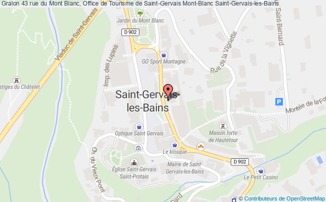 plan 43 rue du Mont Blanc, Office de Tourisme de Saint-Gervais Mont-Blanc 