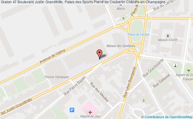 plan 47 Boulevard Justin Grandthille, Palais des Sports Pierre de Coubertin 