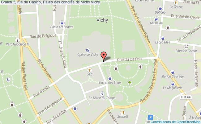 plan 5, rue du Casino, Palais des congrés de Vichy 
