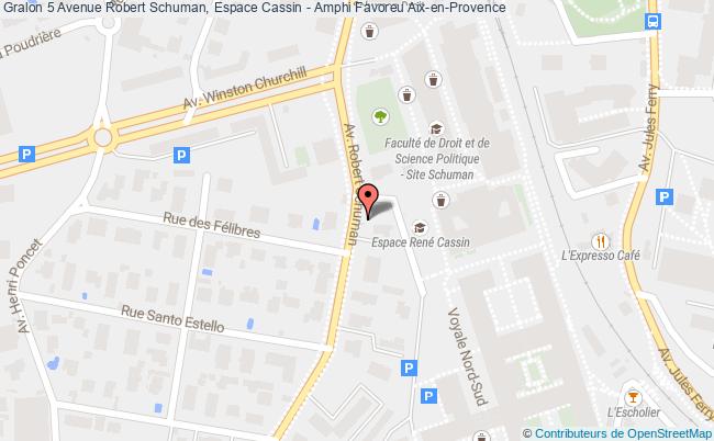 plan 5 Avenue Robert Schuman, Espace Cassin - Amphi Favoreu 