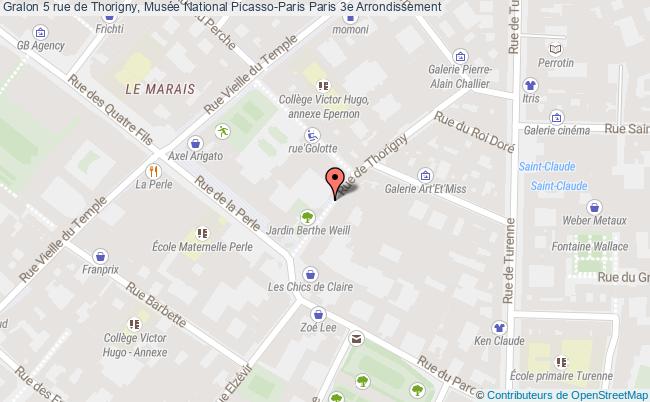 plan 5 rue de Thorigny, Musée National Picasso-Paris 