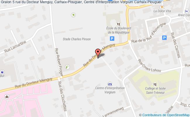 plan 5 rue du Docteur Menguy, Carhaix-Plouguer, Centre d'Interprétation Vorgium 