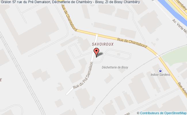 plan 57 rue du Pré Demaison, Déchetterie de Chambéry - Bissy, ZI de Bissy 
