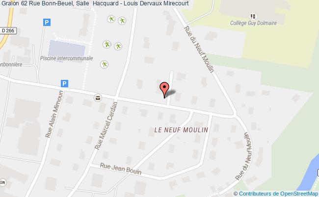 plan 62 Rue Bonn-Beuel, Salle  Hacquard - Louis Dervaux 
