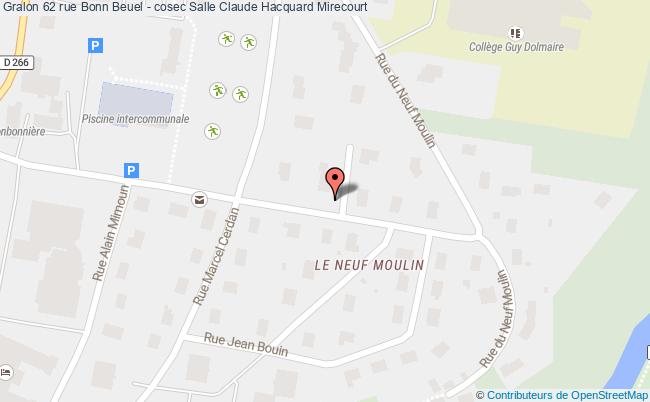 plan 62 rue Bonn Beuel - cosec Salle Claude Hacquard 