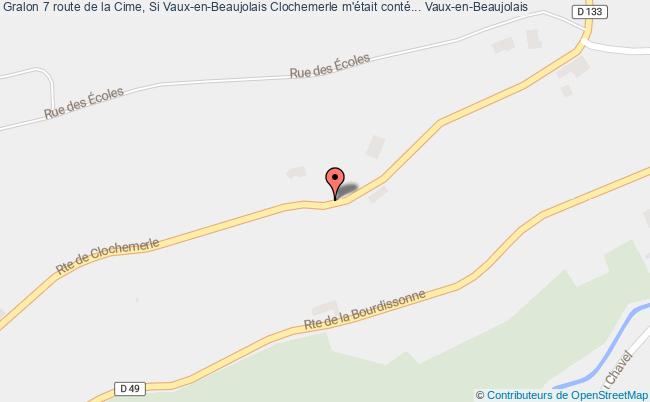 plan 7 route de la Cime, Si Vaux-en-Beaujolais Clochemerle m'était conté... 