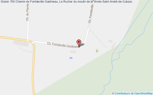 plan 700 Chemin de Fontdeville Gastineau, Le Rucher du moulin de la Virvée 