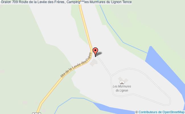plan 709 Route de la Levée des Frères, Camping***les Murmures du Lignon 