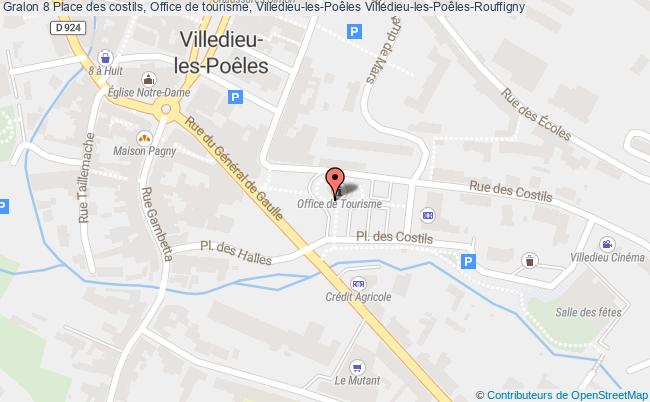 plan 8 Place des costils, Office de tourisme, Villedieu-les-Poêles 