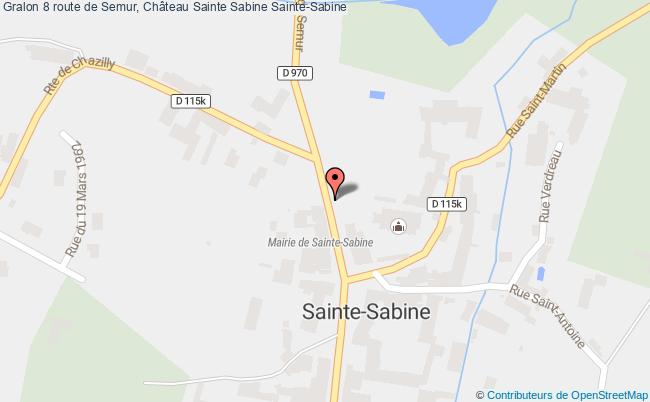 plan 8 route de Semur, Château Sainte Sabine 