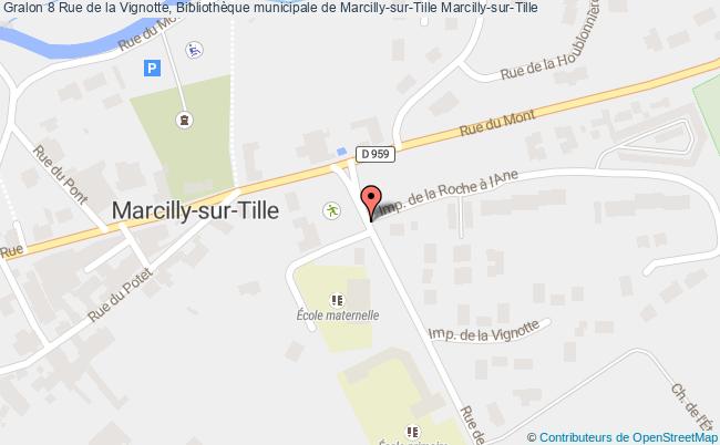 plan 8 Rue de la Vignotte, Bibliothèque municipale de Marcilly-sur-Tille 