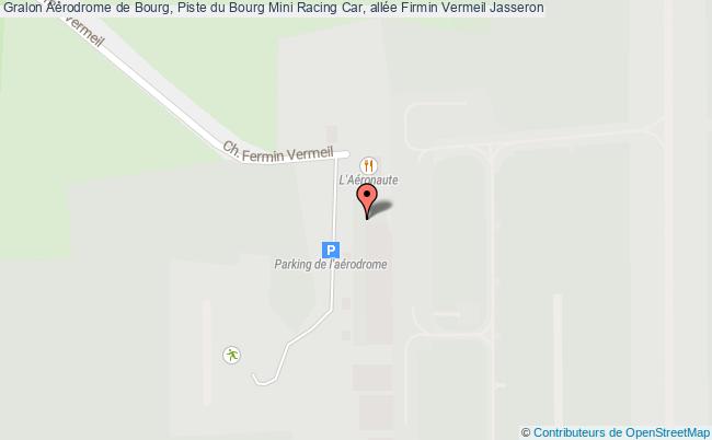 plan Aérodrome de Bourg, Piste du Bourg Mini Racing Car, allée Firmin Vermeil 