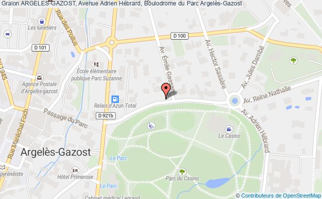 plan ARGELES-GAZOST, Avenue Adrien Hébrard, Boulodrome du Parc 