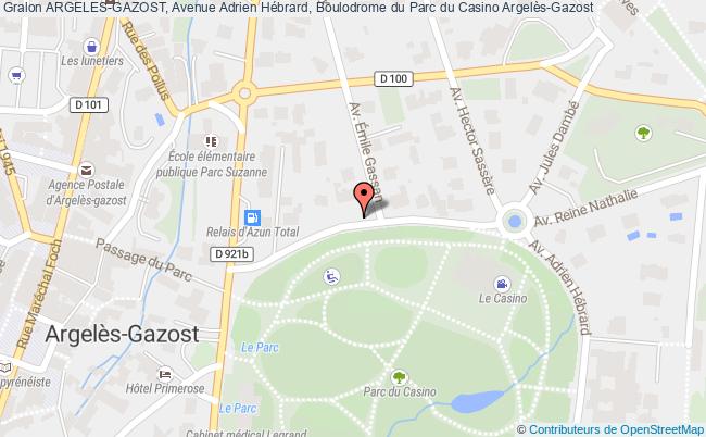 plan ARGELES-GAZOST, Avenue Adrien Hébrard, Boulodrome du Parc du Casino 