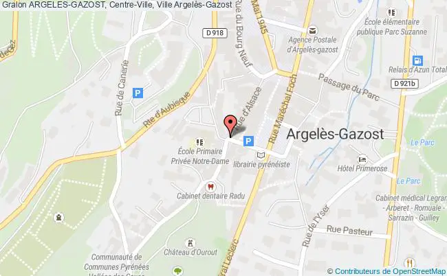 plan ARGELES-GAZOST, Centre-Ville, Ville 